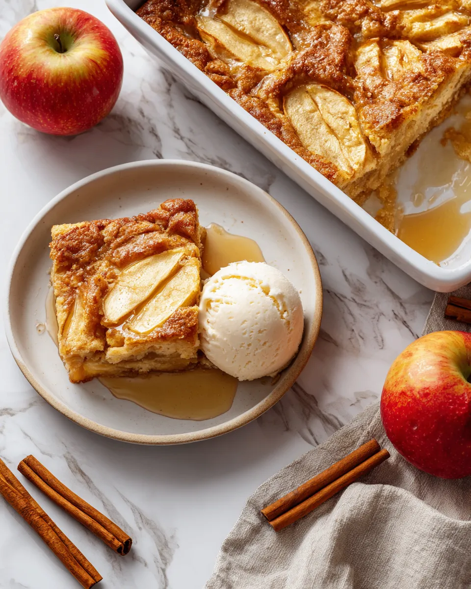 Delicious Apple Dump Cake made with apple pie filling and cake mix, perfect for fall desserts and family gatherings.