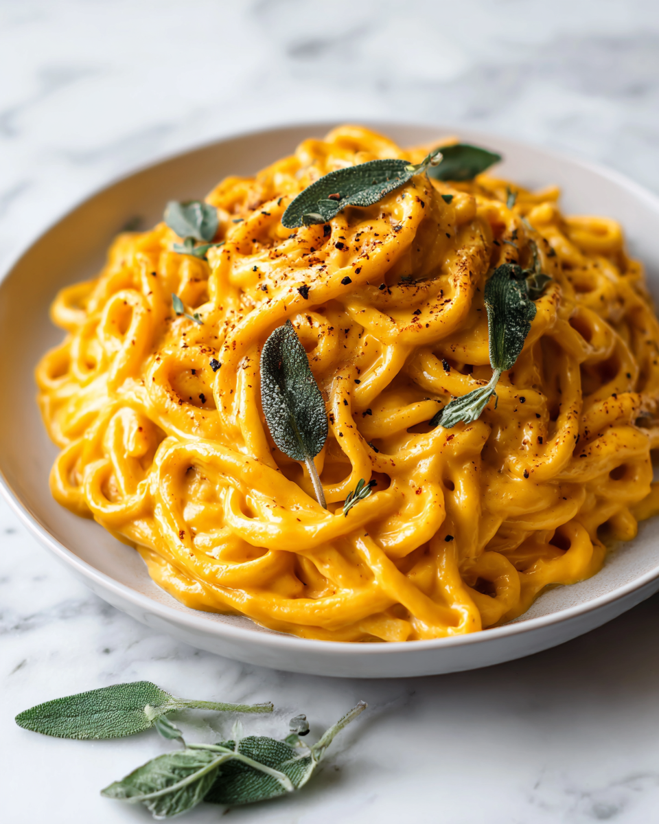 Creamy Cheesy Butternut Squash Pasta for holiday gatherings