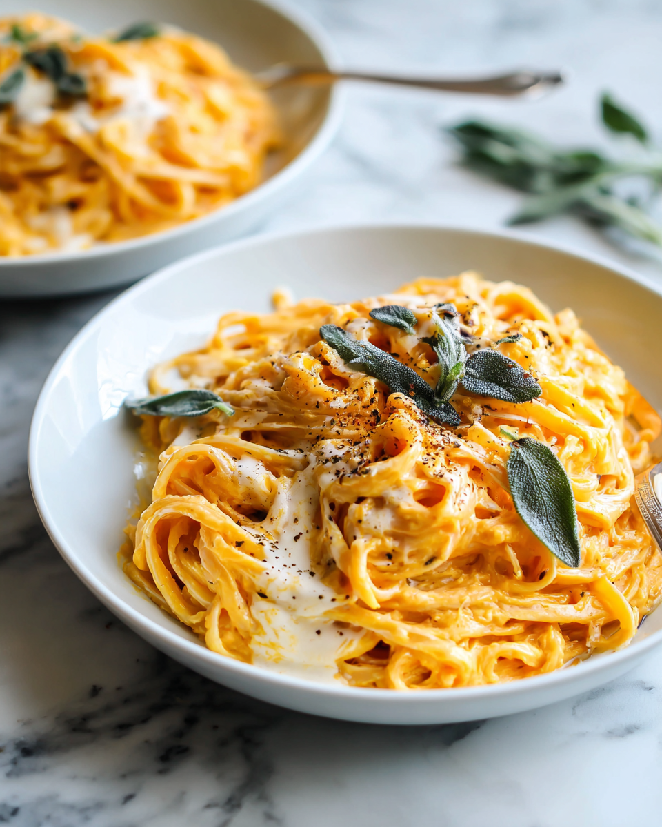 Creamy Cheesy Butternut Squash Pasta for holiday gatherings