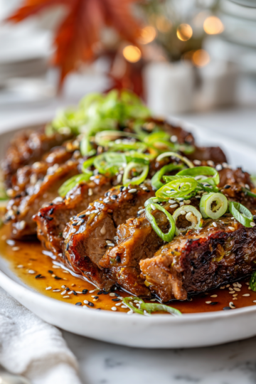 Slow cooker honey lime ginger pork recipe featuring tender pork shoulder with a rich, sweet sauce perfect for holiday dinners.