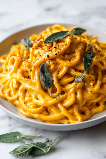 Creamy Cheesy Butternut Squash Pasta for holiday gatherings