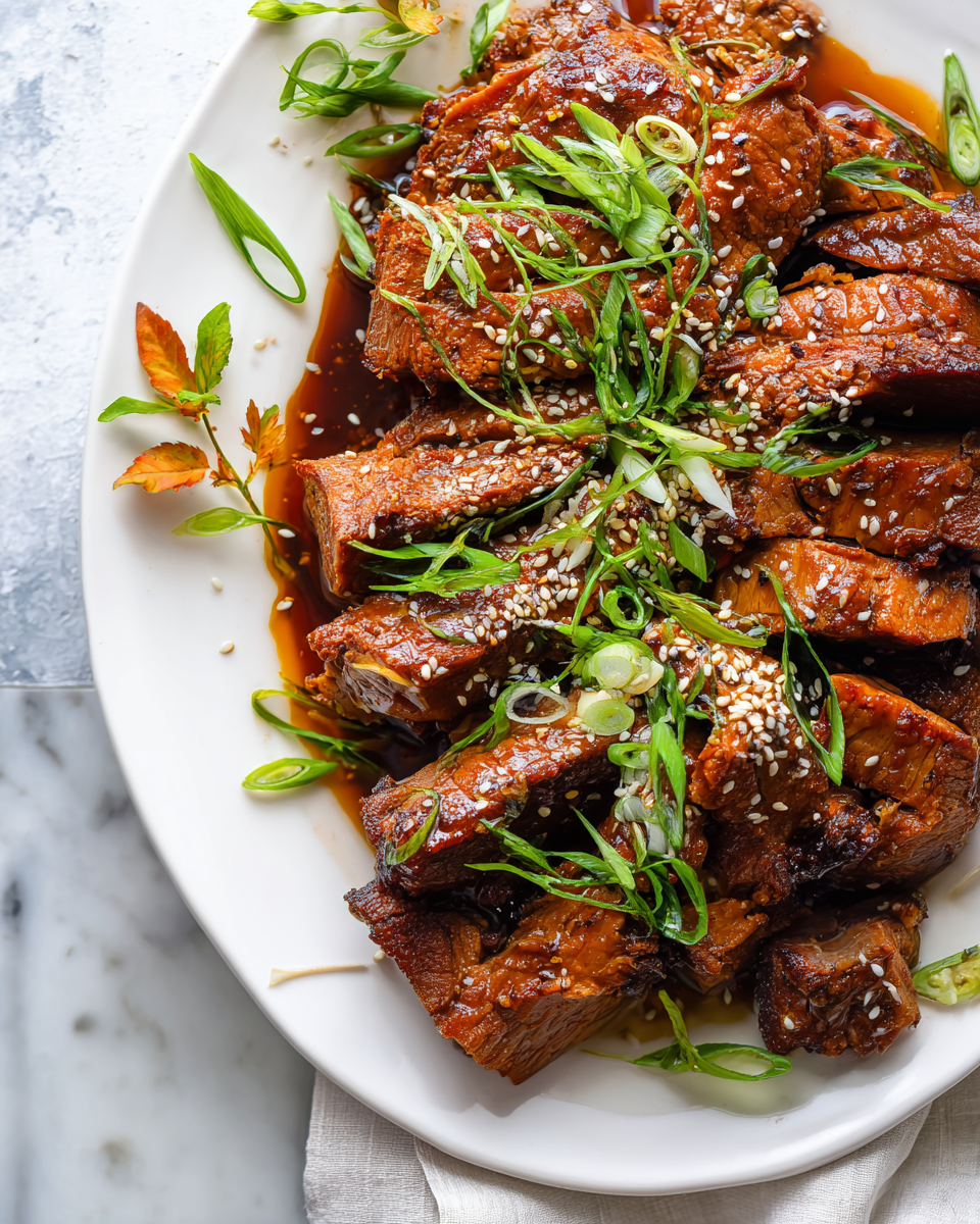 Slow cooker honey lime ginger pork recipe featuring tender pork shoulder with a rich, sweet sauce perfect for holiday dinners.