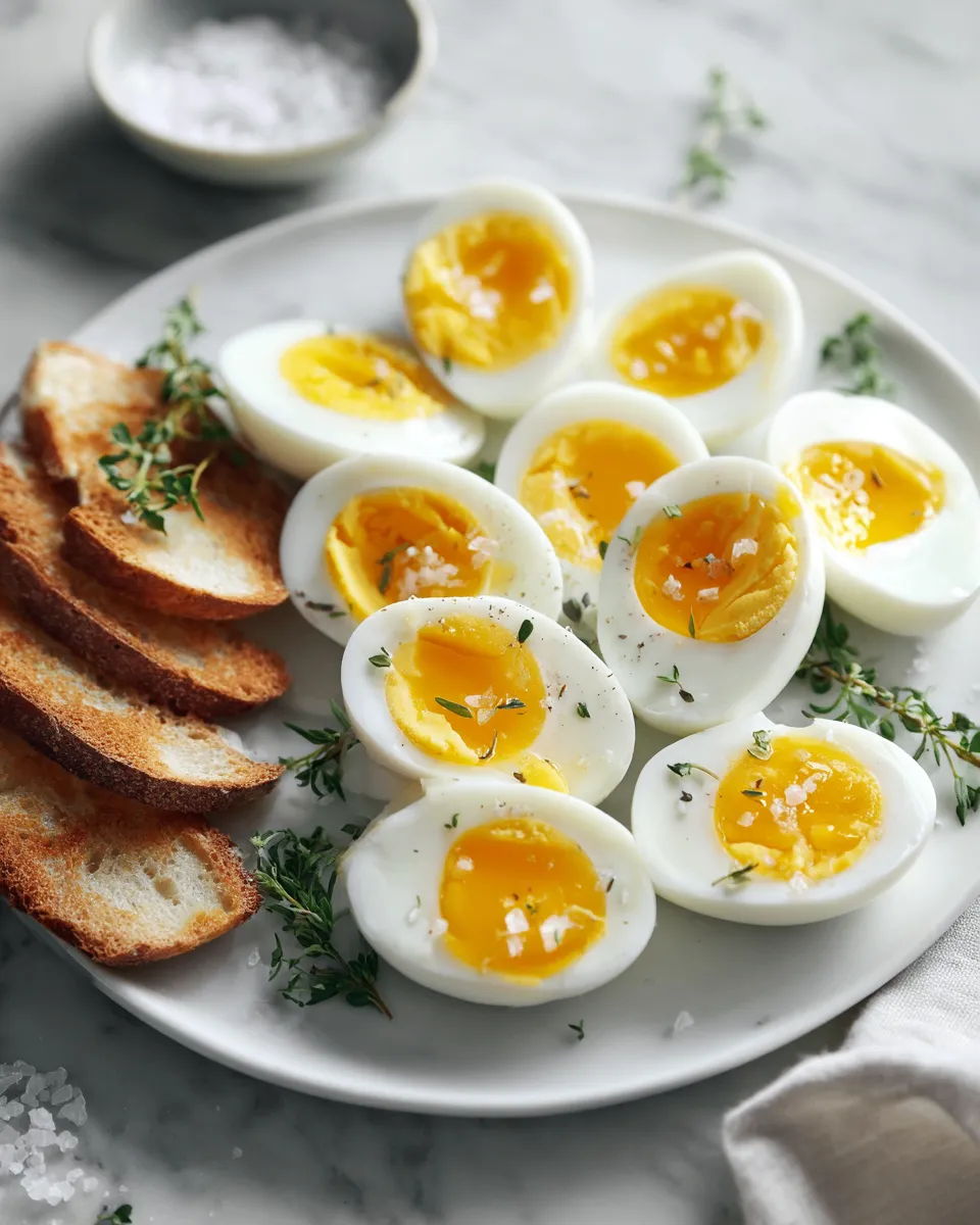 Instant Pot hard-boiled eggs, perfectly cooked with tender whites and creamy yolks, ready for snacks or salads.