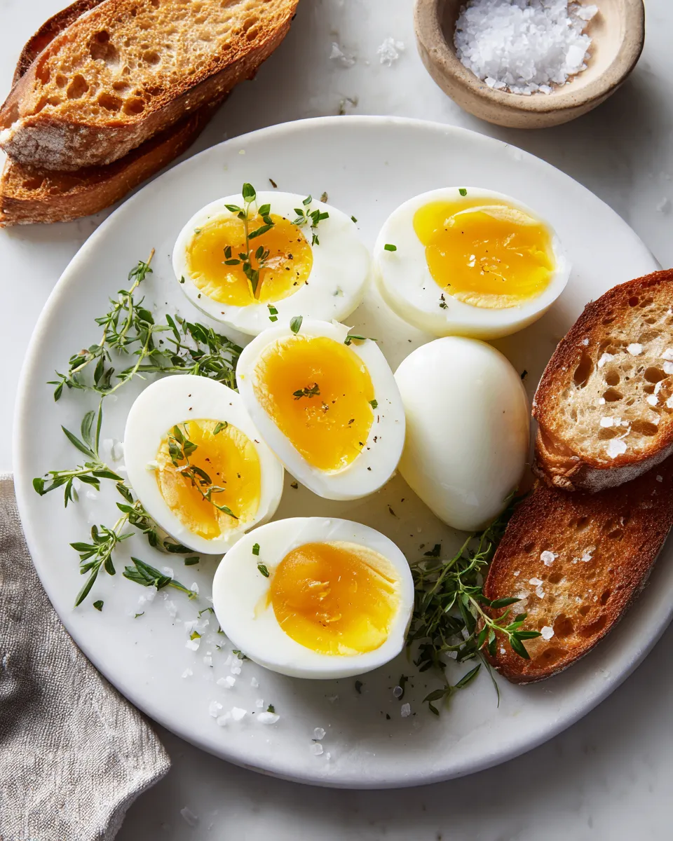 Instant Pot hard-boiled eggs, perfectly cooked with tender whites and creamy yolks, ready for snacks or salads.