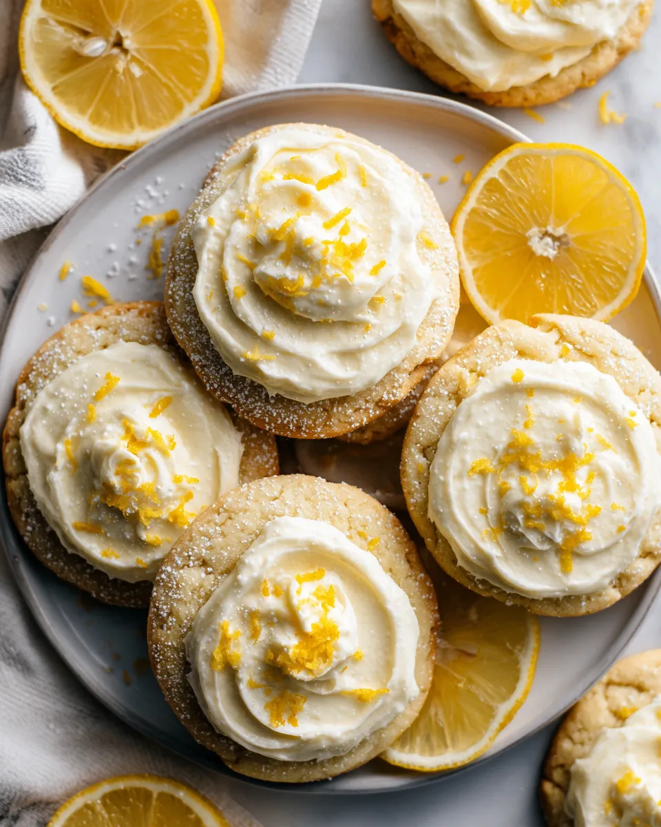 Delightful lemon swig sugar cookies with cream cheese frosting, perfect for holidays and gatherings