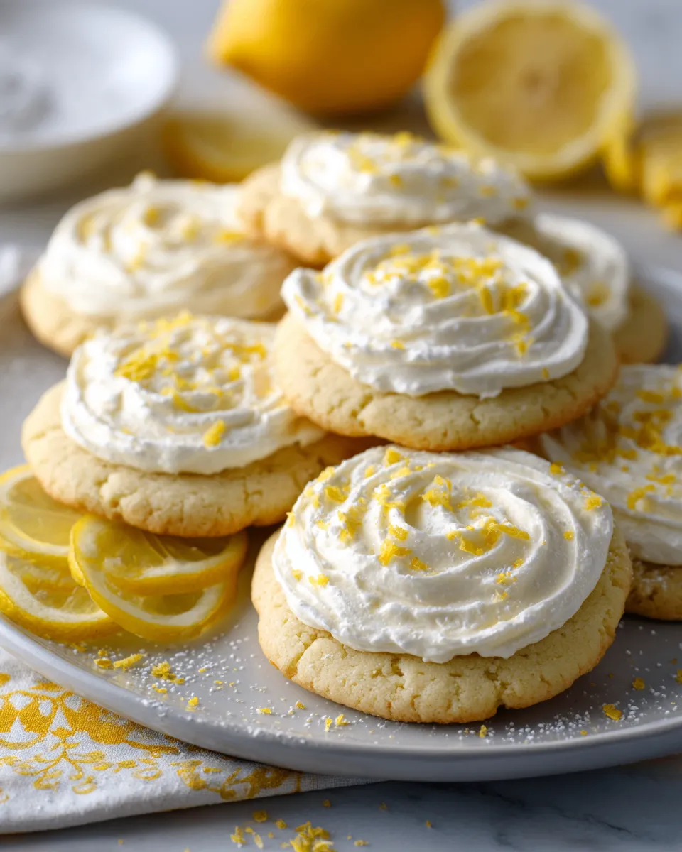 Delightful lemon swig sugar cookies with cream cheese frosting, perfect for holidays and gatherings