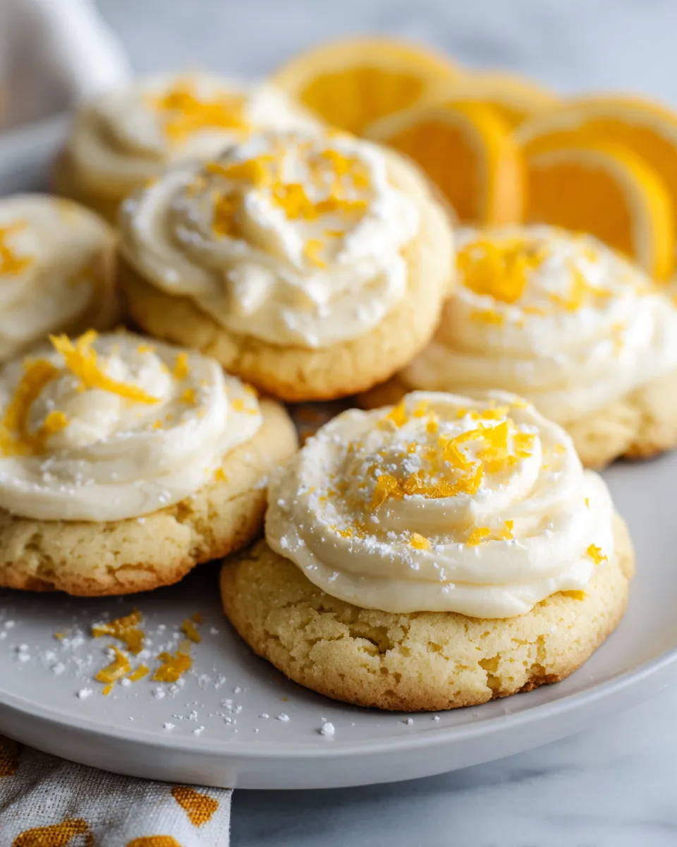 Delightful lemon swig sugar cookies with cream cheese frosting, perfect for holidays and gatherings