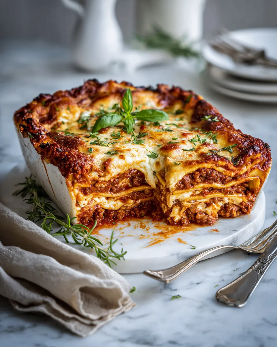Petite lasagnes stacked with rich flavors, perfect for festive gatherings, and easy to bake. Perfect comfort food for the holiday season.