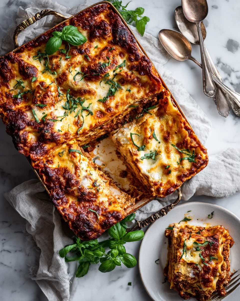 Petite lasagnes stacked with rich flavors, perfect for festive gatherings, and easy to bake. Perfect comfort food for the holiday season.