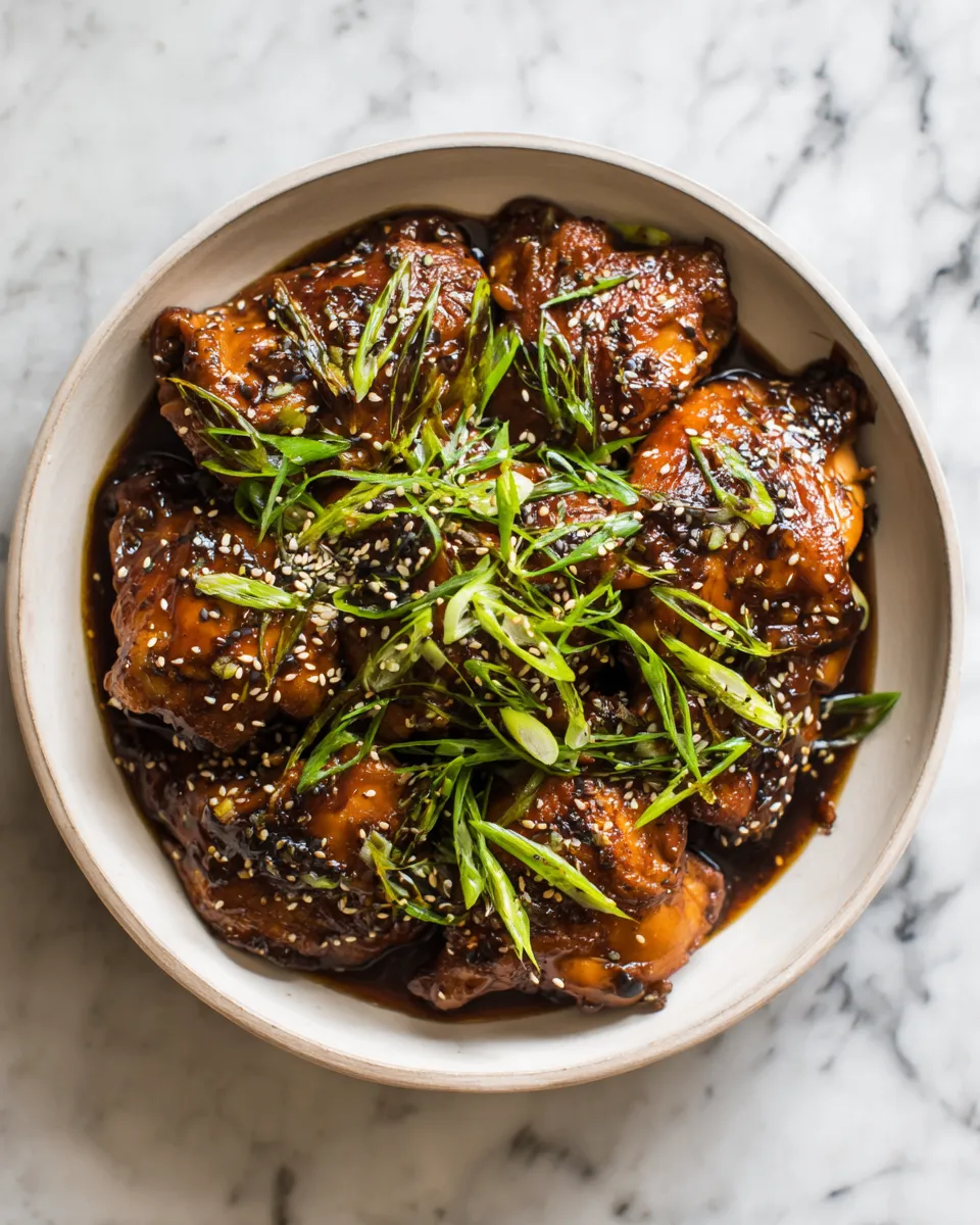 Delicious slow cooker Asian chicken with soy sauce, honey, and garlic for easy family meals