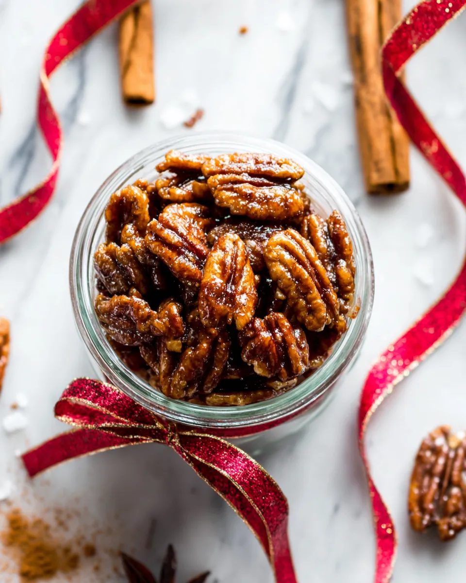 Delicious slow cooker cinnamon pecans, perfect for holiday snacking and gifting, capturing the essence of cozy autumn flavors with sweet and savory crunch.